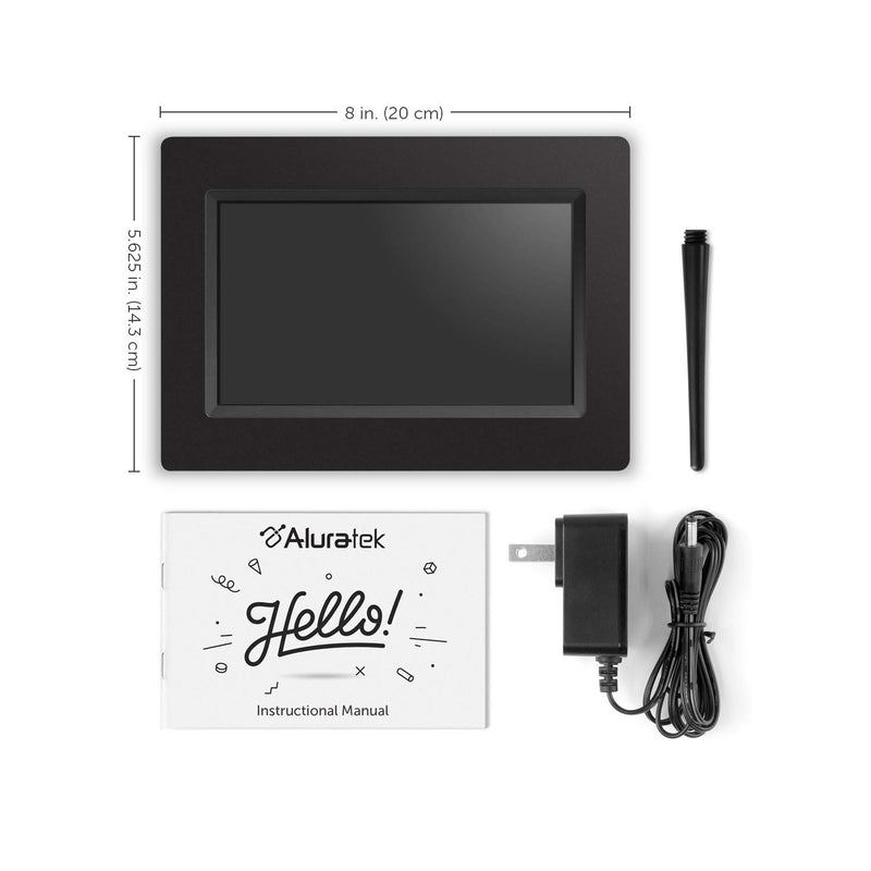 Aluratek 7 Inch LCD Digital Photo Frame with Auto Slideshow Using USB & SD/SDHC (ADPF07SF) – Black - LeoForward Australia
