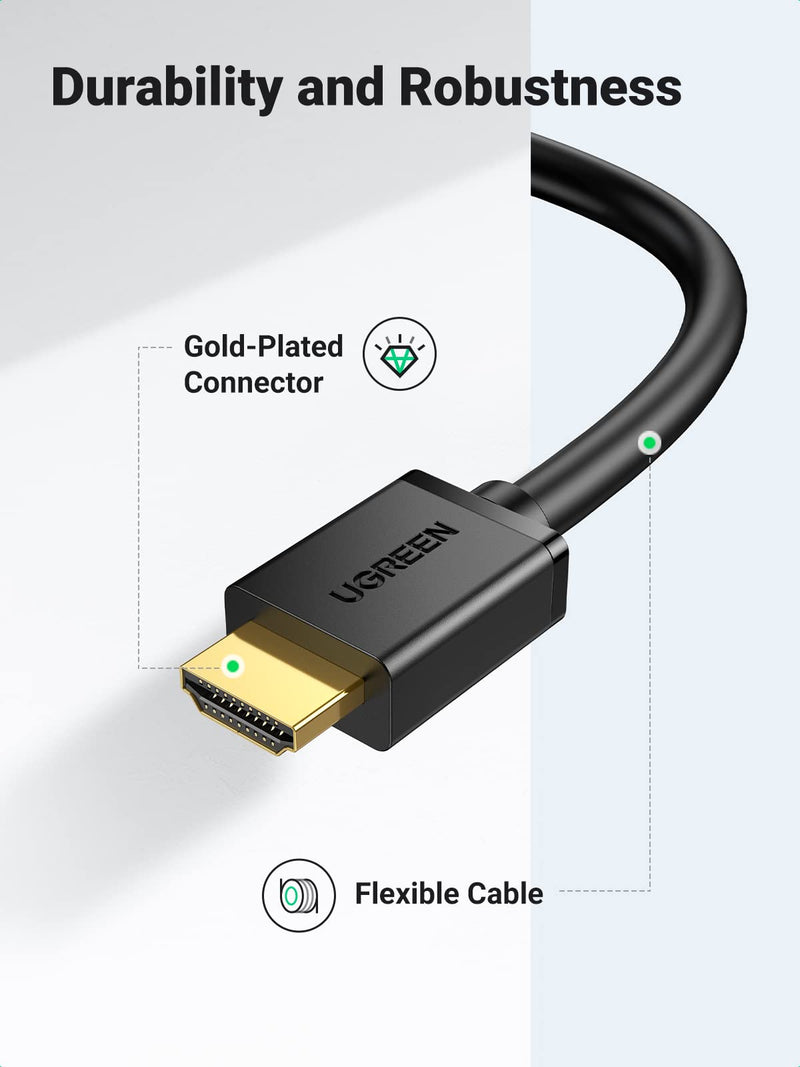  [AUSTRALIA] - UGREEN HDMI to DVI Cable Bi Directional DVI-D 24+1 Male to HDMI Male High Speed Adapter Cable Support 1080P Full HD for Raspberry Pi, Roku, Xbox One, PS4 PS3, Graphics Card, Nintendo Switch 3FT