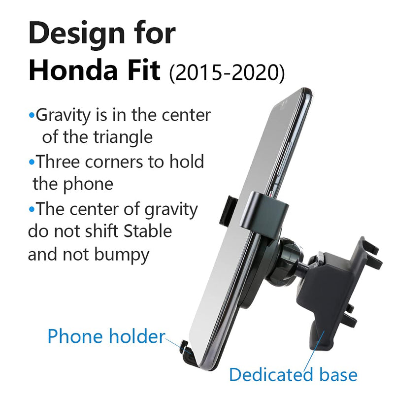  [AUSTRALIA] - LUNQIN Car Phone Holder for Honda Fit 2015-2020 Auto Accessories Navigation Bracket Interior Decoration Mobile Cell Phone Mount