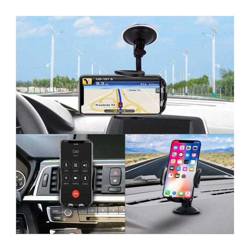  [AUSTRALIA] - ZENVVO Car Phone Holder, 3-in-1 Universal Phone Holder for Air Vent, Dashboard and Windshield Mount/Compatible with iPhones/Note/Galaxy/Google and More