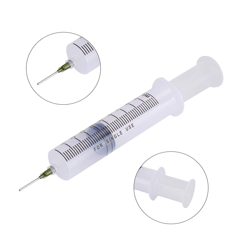  [AUSTRALIA] - 3 Pack 100ml Syringes with 14G 1.0'' Blunt Tip Needles and Storage Caps Luer Lock, Plastic Reusable Syringe for Liquid, Lip Gloss, Paint, Epoxy Resin, Oil, Watering Plants, Refilling
