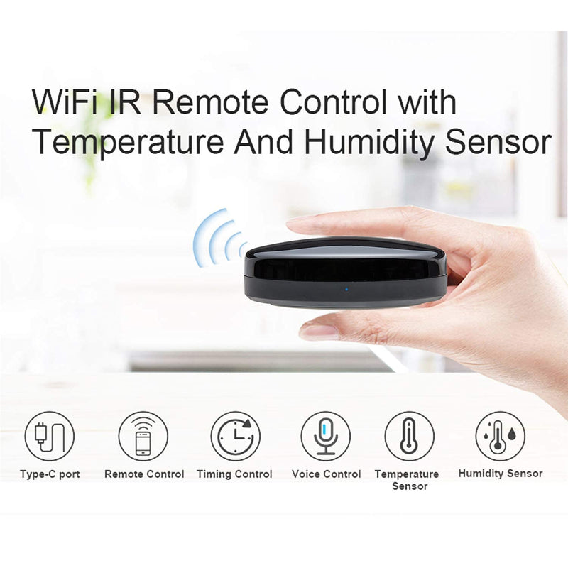  [AUSTRALIA] - Upgraded Smart WiFi-IR Remote Control Universal-Hub with Built-in Temperature and Humidity Sensor,Compatible with Alexa for TV DVD AC STB etc IR with Built-In Temperature and Humidity Sensor R6