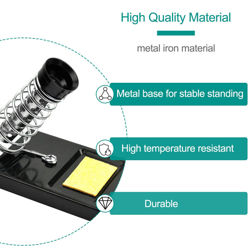  [AUSTRALIA] - Xiatiaosann soldering iron stand soldering iron holder soldering iron base with 10 pieces cleaning sponge and 1 piece brass ball for cleaning the soldering iron tip