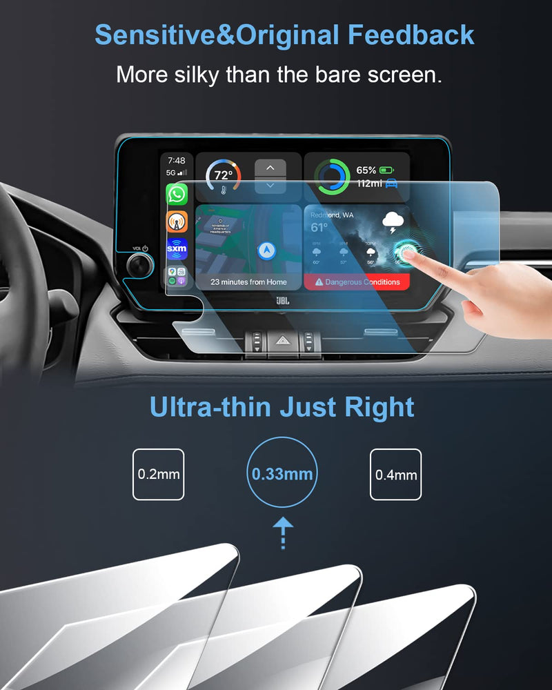  [AUSTRALIA] - WEIPIN 10.5" Car Screen Protector 【Smooth as Silk】 for 2023 Toyota RAV4 Accessories GPS Navigation Tempered Glass Compatible with 2023 RAV 4 - HD Clear RAV4 10.5"-Clear