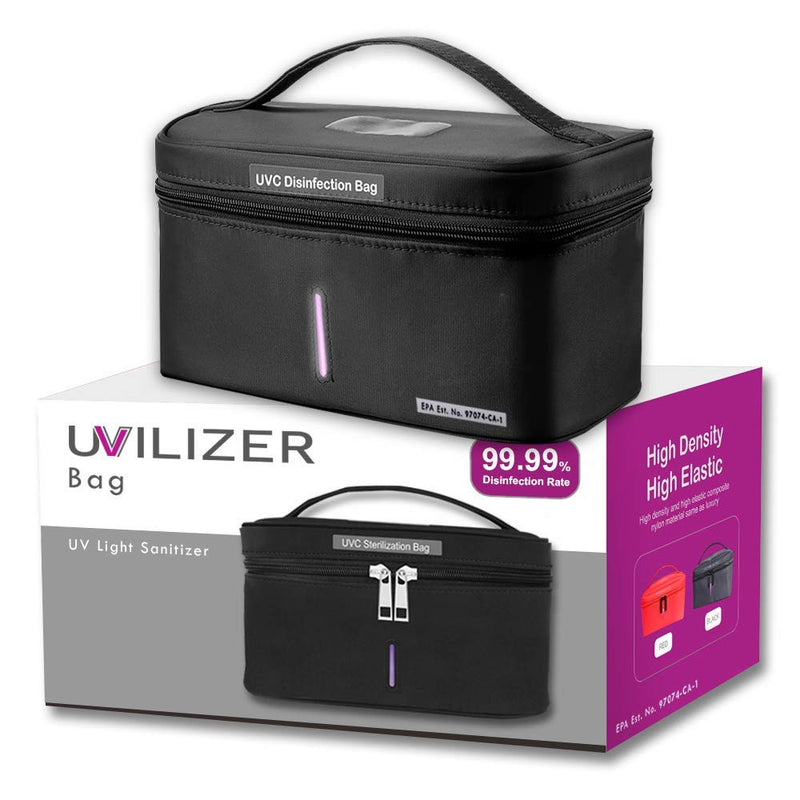  [AUSTRALIA] - UVILIZER Bag - UV Light Sanitizer & Ultraviolet Sterilizer Box (Portable UV-C Cleaner for Home, Car, Travel | UVC LED Disinfection Lamp for Phone, Keys, Baby Items | Kill Germs, Bacteria, Virus | USA)