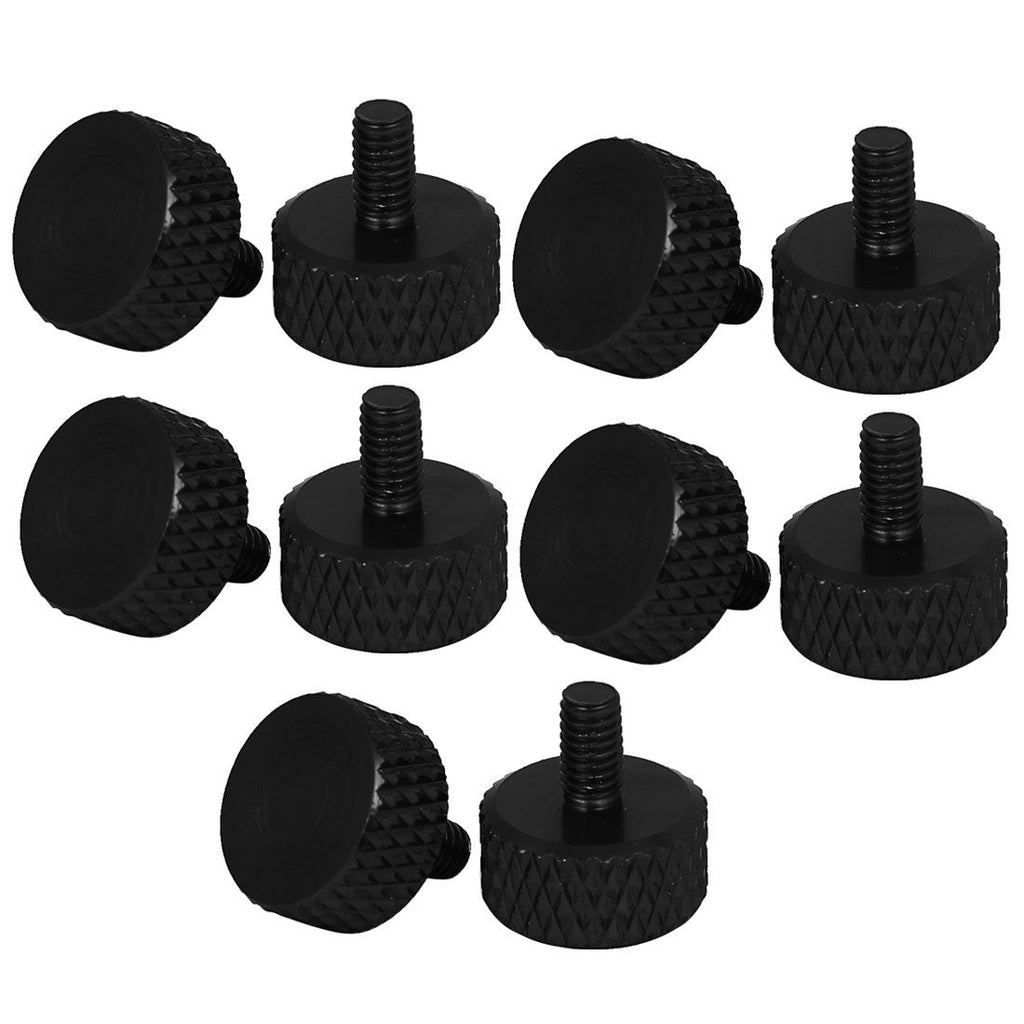  [AUSTRALIA] - uxcell Graphics Card Metric M3.5-0.6x6mm Flat Head Knurled Thumb Screws Black 10pcs