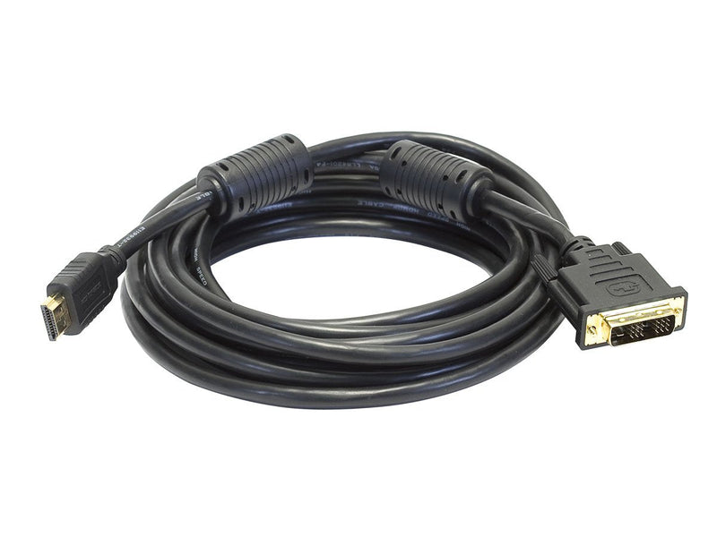  [AUSTRALIA] - Monoprice 102505 15-Feet 28AWG Standard HDMI to DVI Adapter Cable with Ferrite Cores, Black (102505) 15 Feet