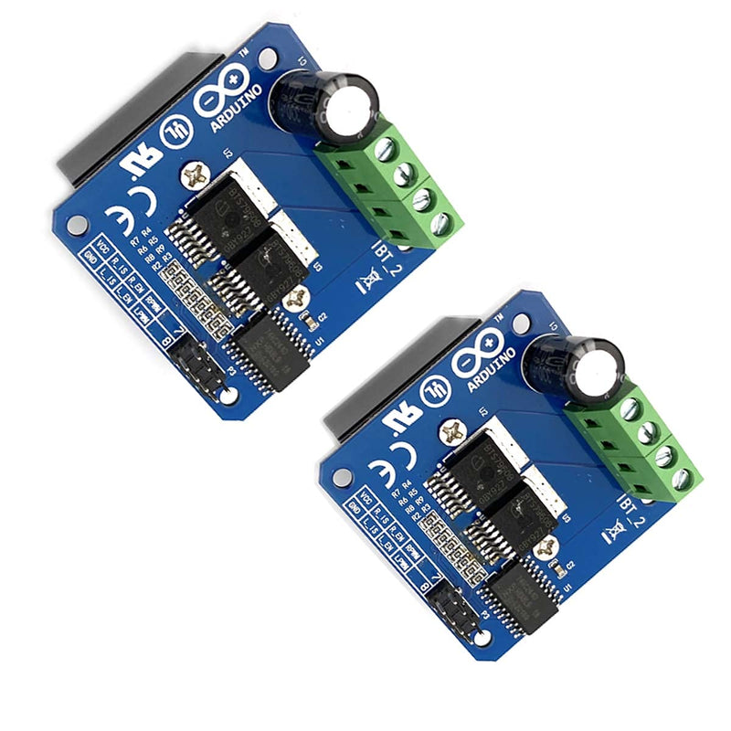  [AUSTRALIA] - Kiro&Seeu 2PCS Double BTS7960B DC 43A Stepper Motor Driver Module H-Bridge PWM Driving Board for Arduino Smart Car