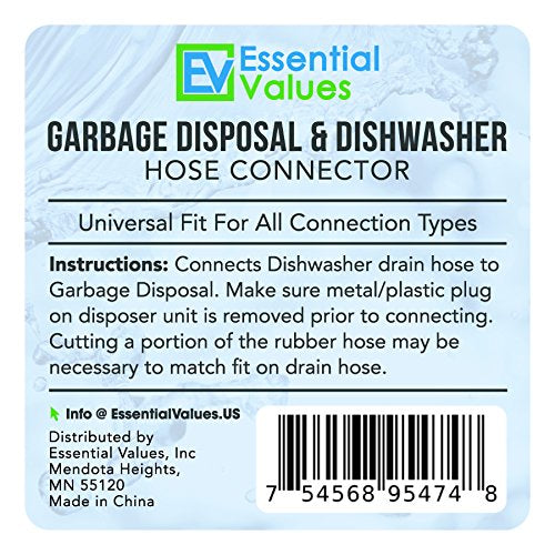  [AUSTRALIA] - Garbage Disposal Connector, Universal Connector/Adapter For Connecting A Dishwasher To A Disposer By Essential Values