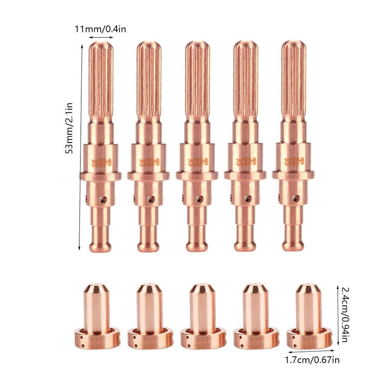  [AUSTRALIA] - 5Pcs Plasma Cutter Nozzle Tips 9-8215 for SL60/100 Plasma Torch,Plasma Electrode Tips9-8210,Plasma Torch Nozzle Tip Consumable Replacement