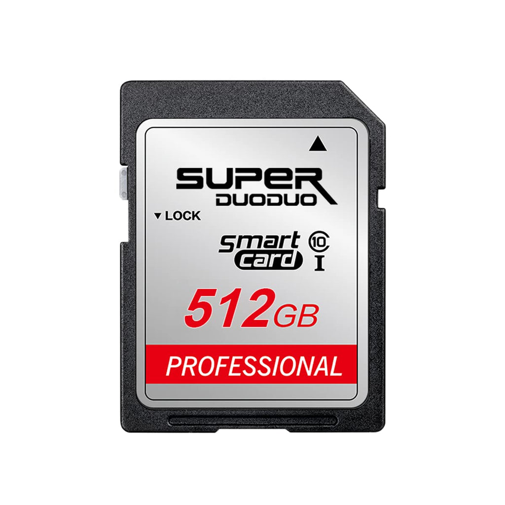  [AUSTRALIA] - SD Card 512GB Flash Memory Card High Speed 512GB Class 10 Card for Surveillance,Camera,Tablet,DroneTV SD-512GB