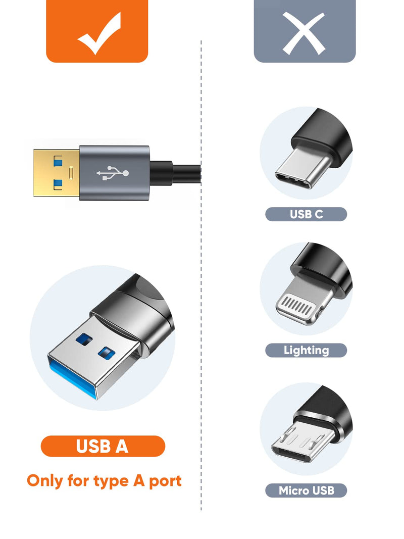  [AUSTRALIA] - Short USB to USB Cable, CableCreation USB 3.0 Type A Male to Male Cable, Compatible with External Hard Drive, Camera, Handwriting Board, Radiator and More, Space Gray, Aluminum Case, 1.6ft Male-Male