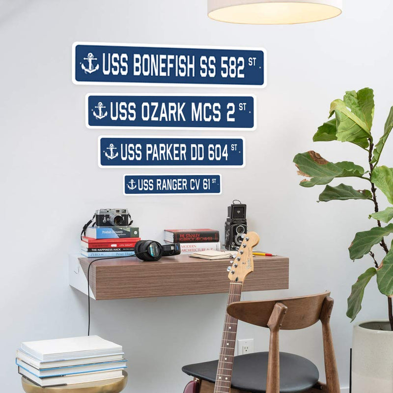  [AUSTRALIA] - USS Francis Hammond FF 1067 Street Sign us Navy Ship Veteran Sailor Gift 7" X 30" Plastic Sign