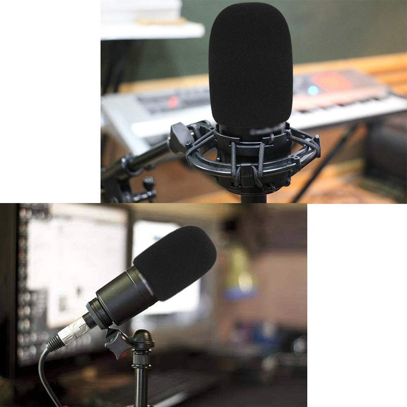  [AUSTRALIA] - SUNMON Windscreen Foam Cover, Windscreen Pop Filter for Audiotechnica AT2020 Condenser Studio Microphone (2 PACK) 2PCS Foam
