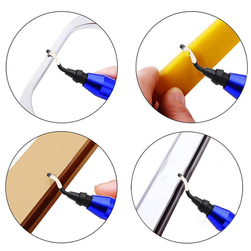  [AUSTRALIA] - YXGOOD Hand Deburring Tool Kit Set- Practical for Cutting Deburrs Wood, Plastic, Aluminum, Copper and Steel (Blue, 10pcs) Blue