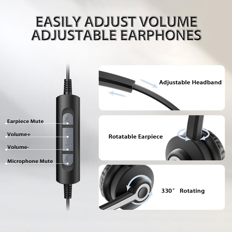  [AUSTRALIA] - Wantek Monaural Corded USB Headsets with Noise Cancelling Mic and in-line Controls, UC Business Headset for Skype, SoftPhone, Call Center, Crystal Clear Chat, Super Lightweight, Ultra Comfort (UC681) Monaural UC681