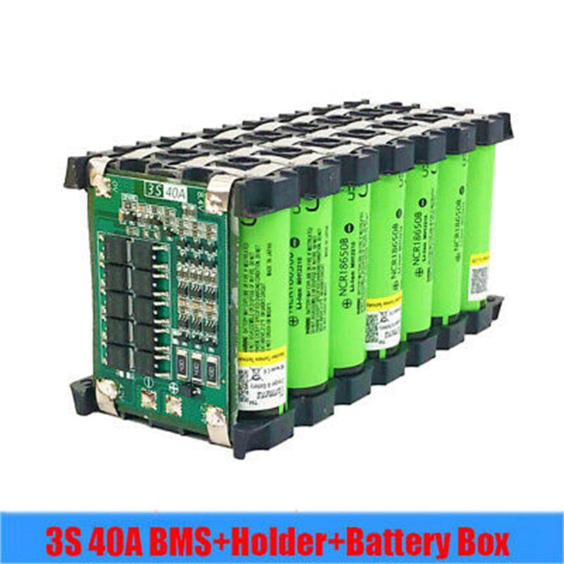  [AUSTRALIA] - Li-Ion Battery Storage Box -18650 Holder for Uninterrupted Power Supply UPS DIY Battery Special Plastic DIY kit (Black) BLACK