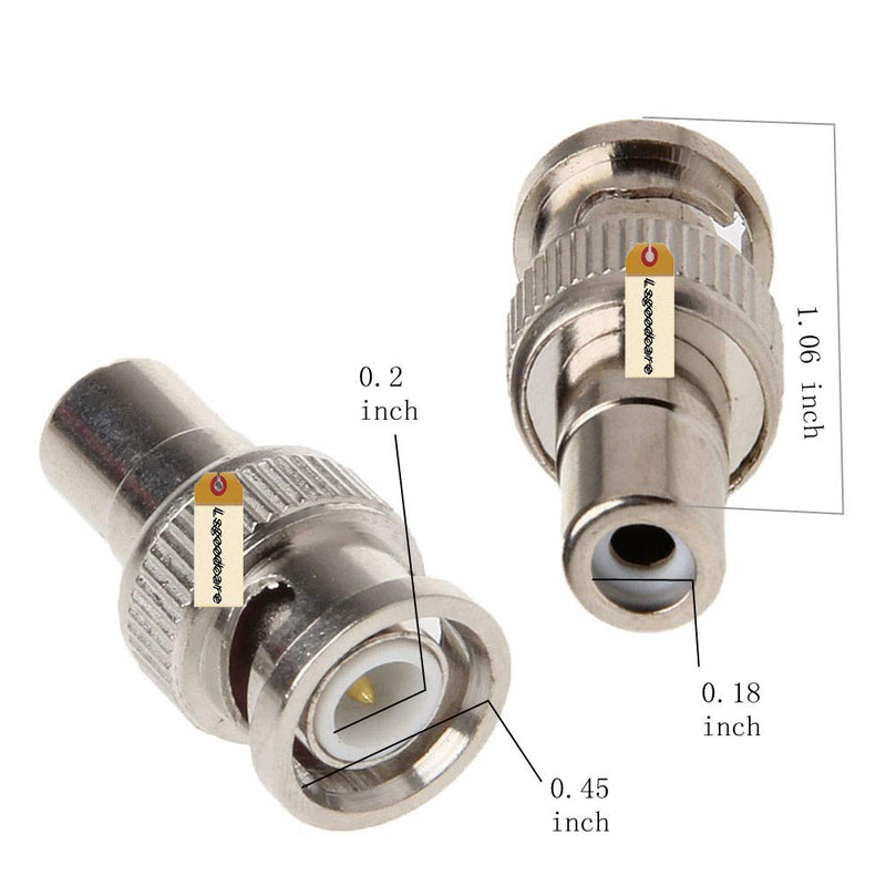  [AUSTRALIA] - Lsgoodcare 40Pcs BNC Male to RCA Female & BNC Female to RCA Male & BNC Female to BNC Female & BNC Male to RCA Male Convert Coaxial Connector Adapter for CCTV Security Camera Surveillance Video