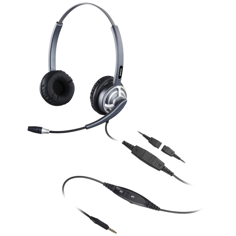  [AUSTRALIA] - Jaracom 3.5mm PC Headset with Microphone Noise Cancelling, Call Center Phone and Headset with Volume and Mic Mute, Conference Wired Headset for Computer Laptop Cellphone