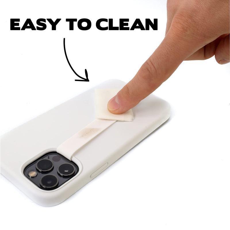  [AUSTRALIA] - Phone Loops: Silicone Elastic Phone Grip Strap, Phone Holder for Hand, Small, Light and Discreet Slim Phone Strap Grip, Secure Phone Hand Holder and Phone Grip Strap Black