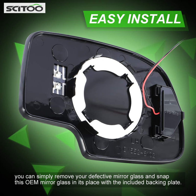  [AUSTRALIA] - SCITOO Compatible fit for Exterior Mirror Replacement Glasses Driver Left Side Power Heated Signal 2003-2007 Chevy Silverado Suburban GMC Sierra Yukon Replacement Tow Mirror Driver Side