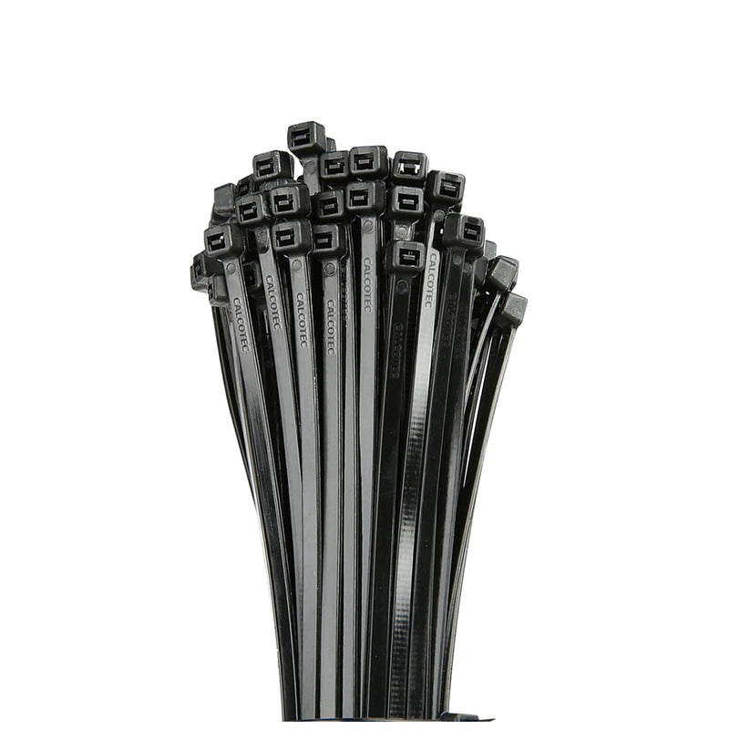  [AUSTRALIA] - 100 Black Zip Ties | Self-Locking Cable Ties | Ultra Strong 6.6 Nylon | 12" long / 0.2" wide