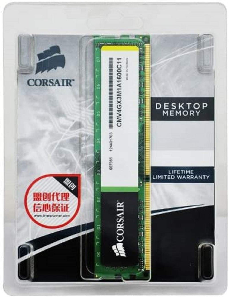  [AUSTRALIA] - Corsair CMV4GX3M1A1600C11 4GB (1 x 4GB) 240-Pin DDR3 1600Mhz PC3 12800 Desktop Memory 1.5V 4 Gb