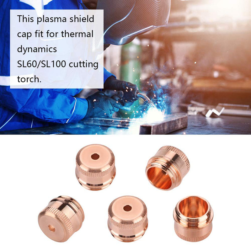  [AUSTRALIA] - Hilitand 5pcs Plasma Shield Cap 50-60A Plasma Cap for Thermal Dynamics SL60-SL100 Cutting Torch 9-8238