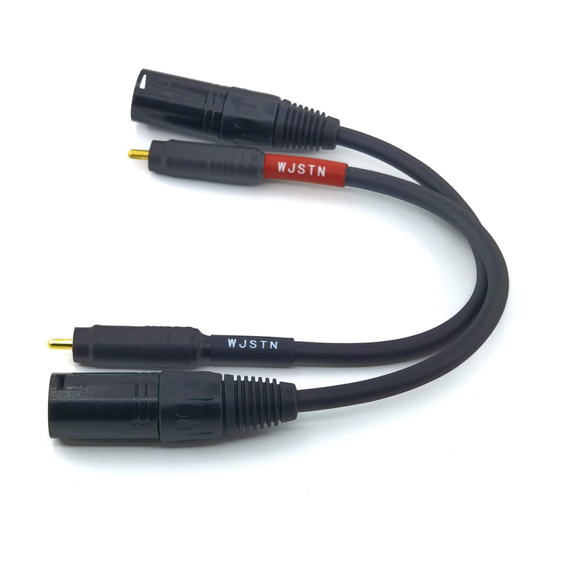 [AUSTRALIA] - WJSTN XLR Male to RCA Male Interconnect Audio Adapter Cable, Suitable for Microphones, Active Speakers, Stage, DJ,Guitar，Equalizer， Studio Audio Consol 2Pack