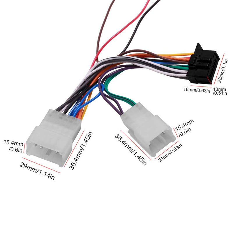 Radio Wiring Harness Pioneer Headunits Compatible with Toyota| Fits for All Non-JBL Toyota and Scion Models 1987-17(Does not Fits for JBL Cars) | Fits for 2016-19 Models (All BRZs) - LeoForward Australia
