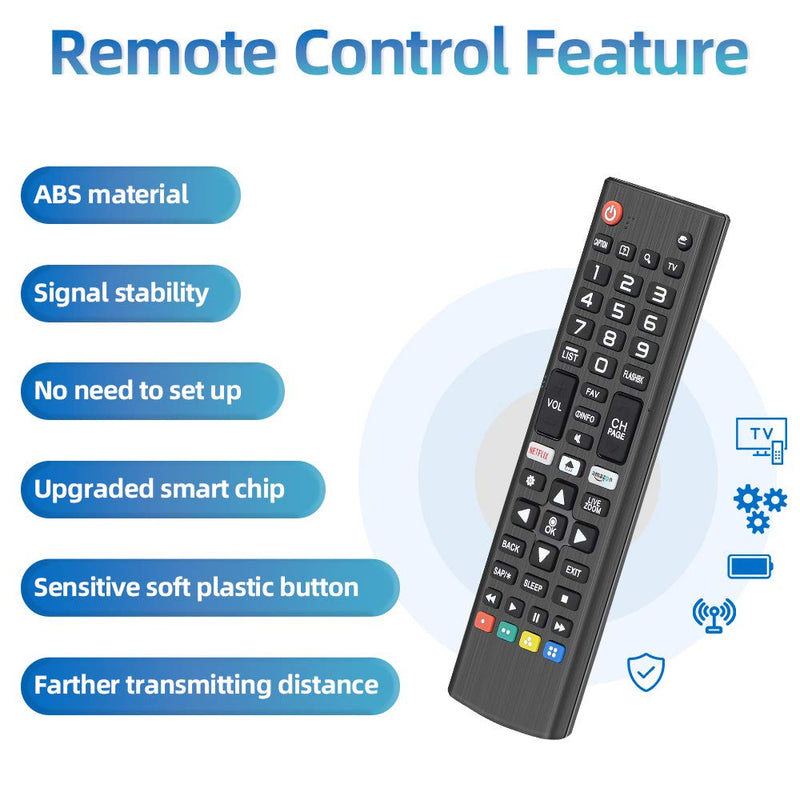 Gvirtue AKB75095307 Universal Remote Control Compatible for All LG TV Remote All LG LED OLED LCD UHD HDTV Plasma Magic Webos 3D 4K UHD HDR NanoCell Smart TV Models - LeoForward Australia