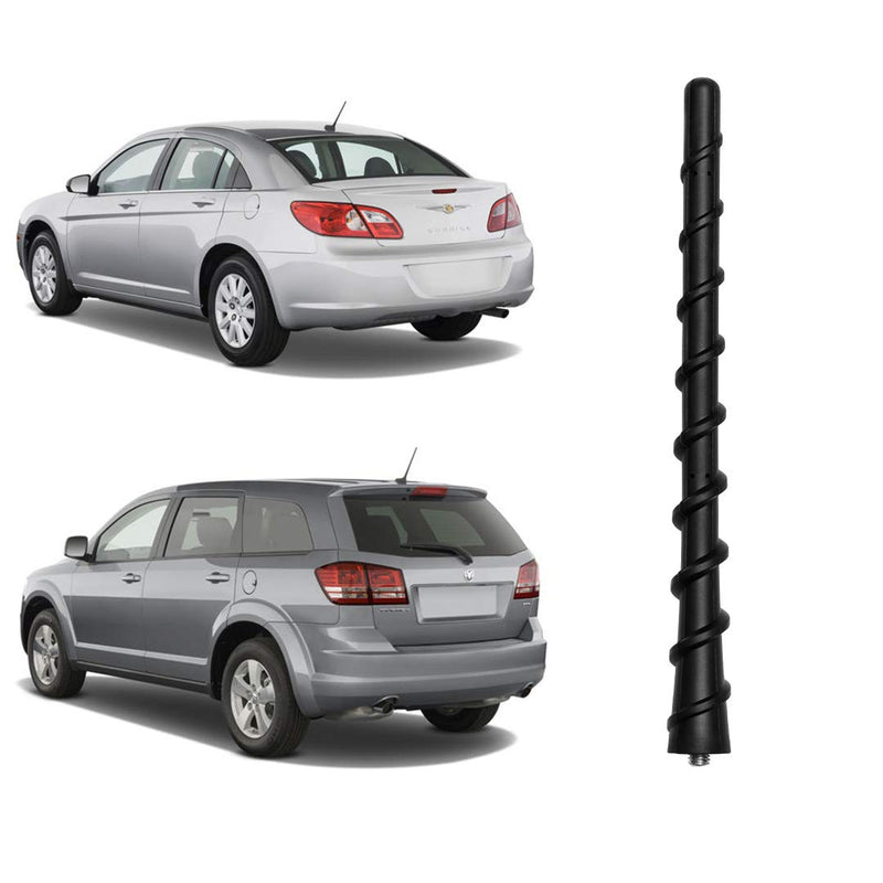  [AUSTRALIA] - 7 inch Spiral Radio ROOF Antenna MAST for 2007 2008 2009 2010 Fits for Chrysler Sebring 300, Dodge Avenger Charger Magnum Nitro Journey, Jeep Compass Direct Replacement Short Thread Screw Type