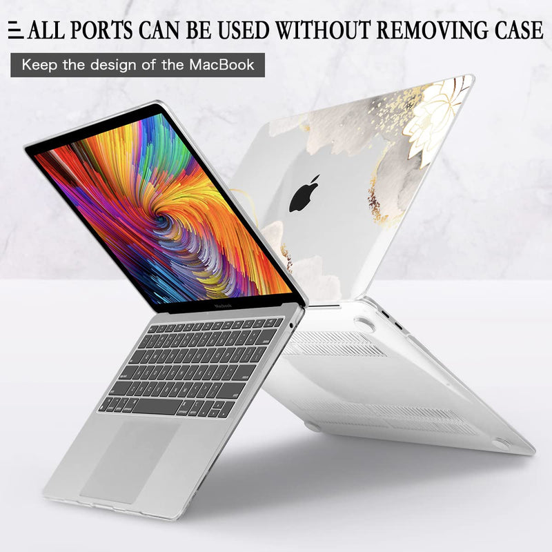  [AUSTRALIA] - CISSOOK Compatible with MacBook Air 13 inch Case 2021 2020 2019 2018 2022 Release Model: M1 A2337 A2179 A1932, Floral Hard Shell Case Cover for MacBook Air 13 inch with Retina Display and Touch ID Air13inch-Charming Painting
