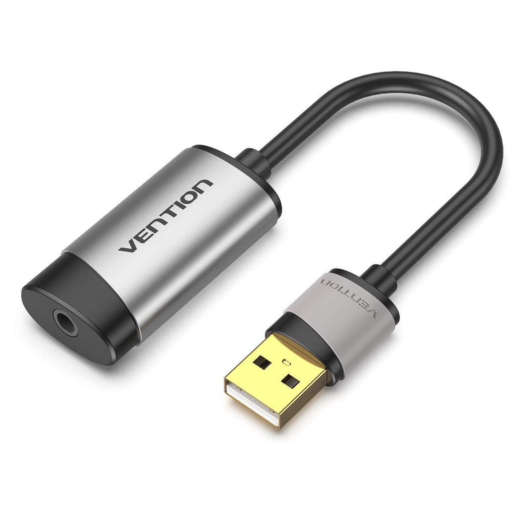  [AUSTRALIA] - USB Sound Card, VENTION 3.5mm Sound Card External USB Audio Adapter Compatible with pc Windows 10, MAC, Linux, Laptops, Desktops, PS5