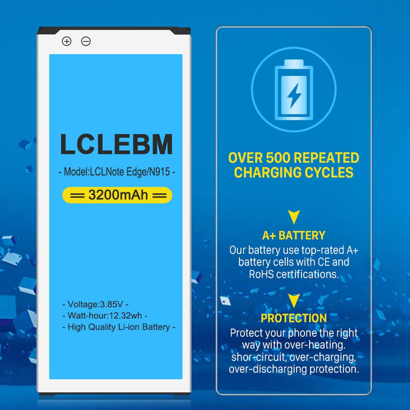Note Edge Battery,(2021 New Version) LCLEBM 3200mAh Li-Ion Replacement Battery for Samsung Galaxy Note Edge SM-N915 N915U N915A N915T N915V N915P - LeoForward Australia