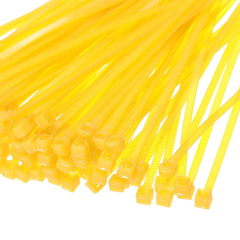  [AUSTRALIA] - uxcell Nylon Cable Ties 4 Inch Self-Locking Zip Ties 0.09 Inch Width Yellow 100pcs