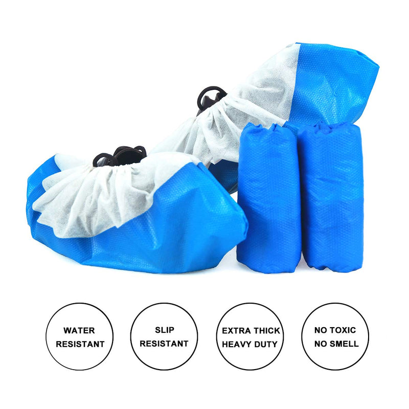 [AUSTRALIA] - Cleaing Disposable Waterproof Shoe Covers 50 Pack Non Slip for Indoor One Size Fits All Up to XL 1