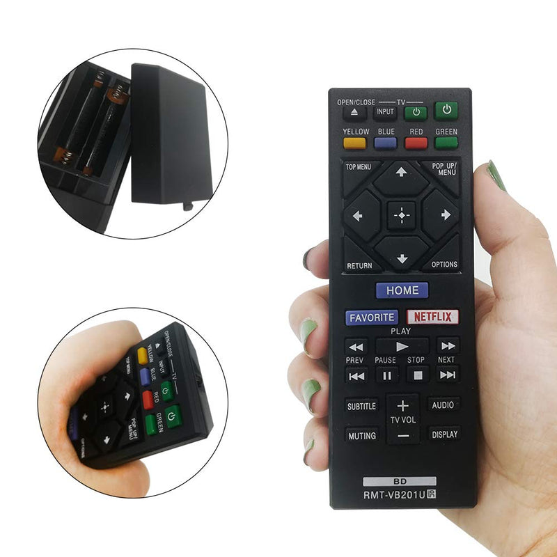 New Replacement RMT-VB201U Remote Control for Sony Blu-ray Player BD Disc DVD BDP-S1700 BDP-S3700 BDP-BX370 UBP-X700 BDPS3700 BDPBX370 BDPS1700 - Pre-Programmed - LeoForward Australia