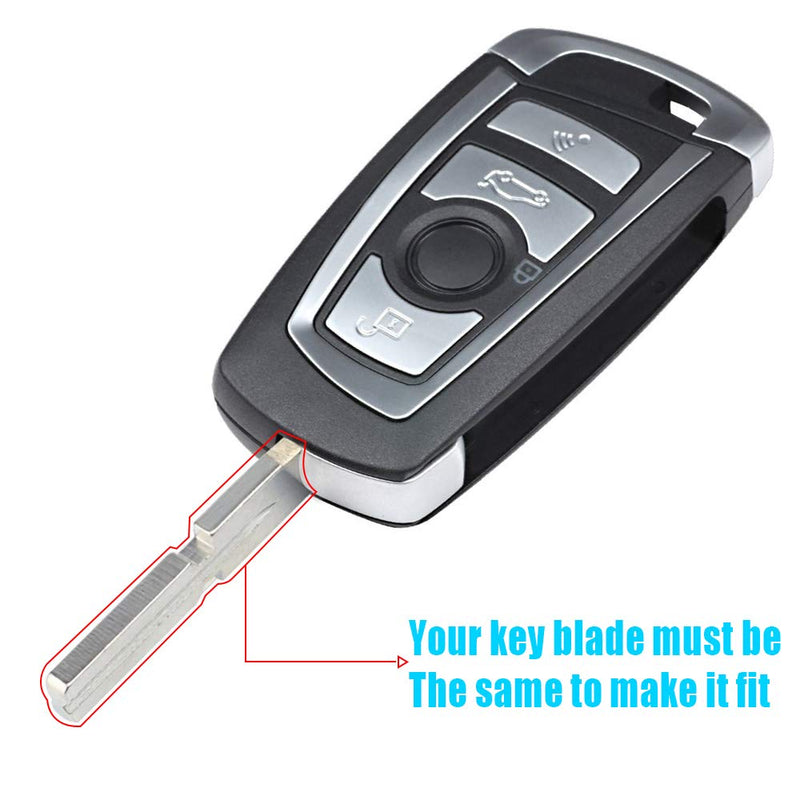 Keyecu EWS Modified Flip Remote Key 315MHZ ID44 1998-2005 for BMW 3 5 + 7 Series HU58 - LeoForward Australia