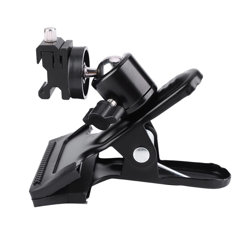  [AUSTRALIA] - Oumij Cell Phone Holder Clip Metal Photo Studio Backdrop Clamp Ball Head Cold Shoe Bracket with 1/4 Thread