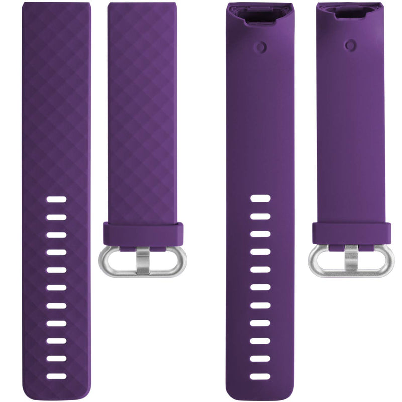 Wepro Waterproof Bands Compatible with Fitbit Charge 4 / Charge 3 / Charge 3 SE for Women Men, 3-Pack, Small, Large Lavender/Teal/Plum Small 5.5"-7.1" - LeoForward Australia
