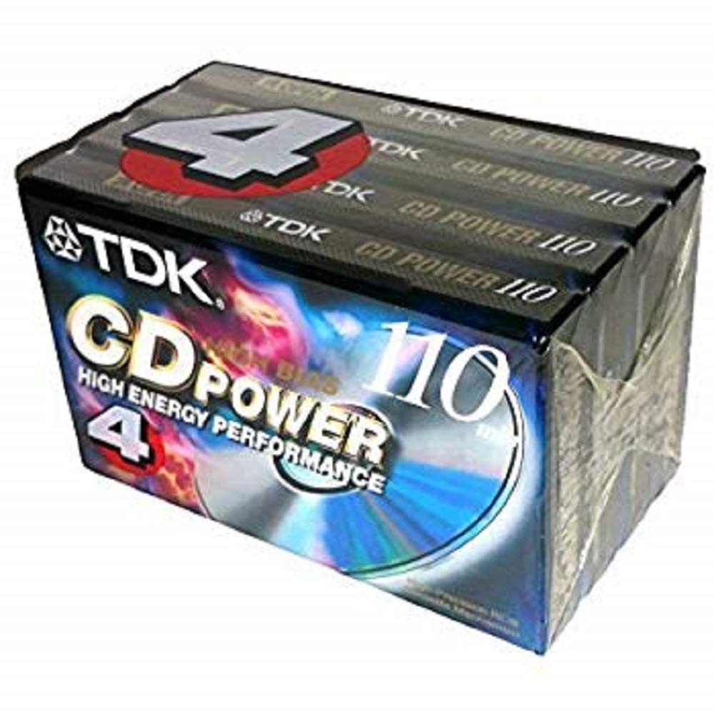  [AUSTRALIA] - 4-pack TDK Cd Power 110 Type Ii (Cro2) High Bias New Blank Audio Cassette Tapes