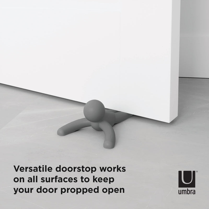  [AUSTRALIA] - Umbra Buddy Door Stop, Heavy-Duty and Flexible, Soft-Touch Finish, Protects Your Floors, Single, Charcoal 1 Pack