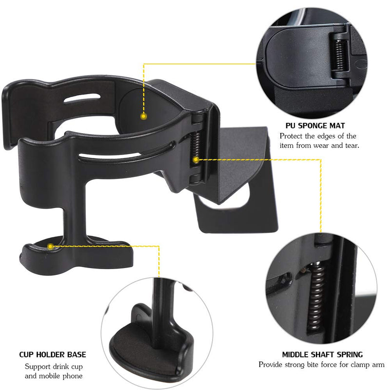  [AUSTRALIA] - Savadicar JL & JT Multi-Function Drink Cup Phone Holder, 2 in 1 Bolt-on Stand Bracket Organizer for 2018-2020 Jeep Wrangler JL JLU & Jeep Gladiator JT Trunk