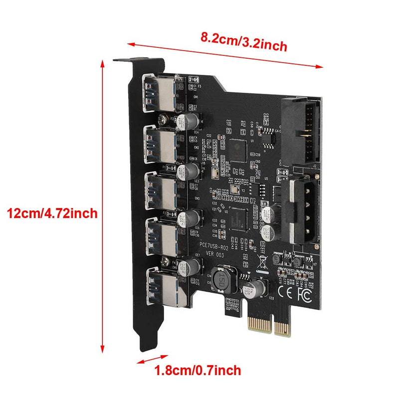  [AUSTRALIA] - Zopsc 19PIN PCI-E to 5 Port PCI Express USB Hub Converter USB 3.0 Expansion Card Adapter with Driver CD for Windows XP, Vista and Windows 7, etc