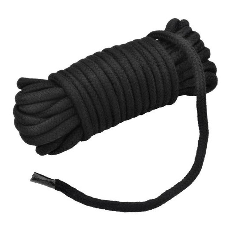  [AUSTRALIA] - Soft Cotton Rope-64 feet 20m Multi-Function Natural Durable Long Rope 64FT Black_red(pack of 2)