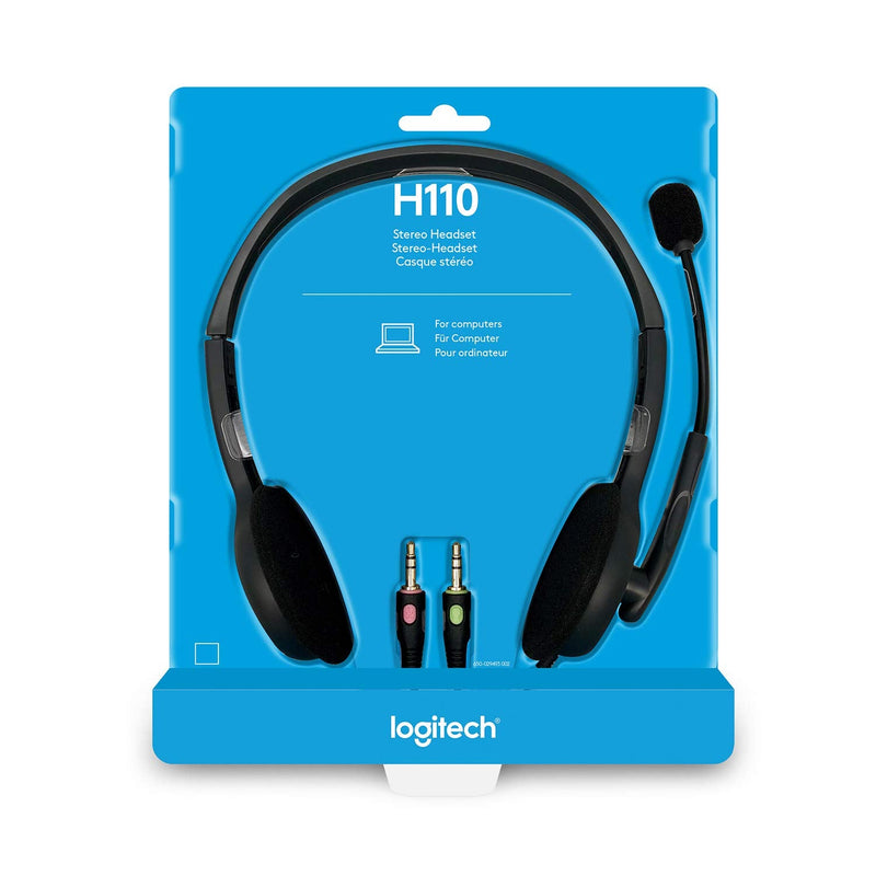  [AUSTRALIA] - Logitech Stereo Headset H110, Standard Packaging, Silver