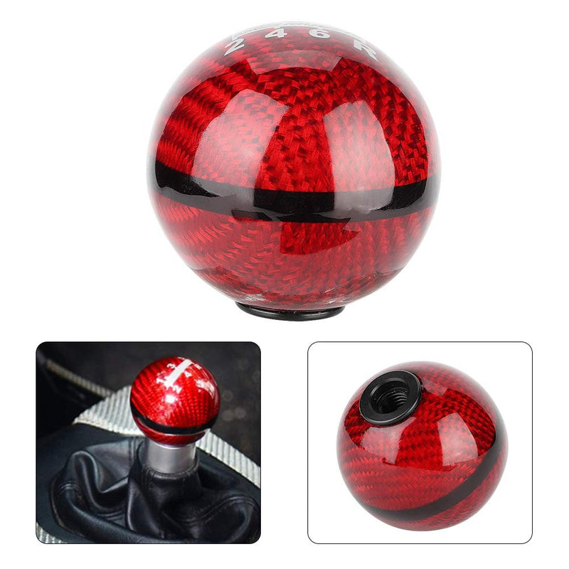  [AUSTRALIA] - Suuonee Shift Knob, 6-Speed Carbon Fiber Car Manual Gear Shift Knob Head Shifter Lever Knob Universal