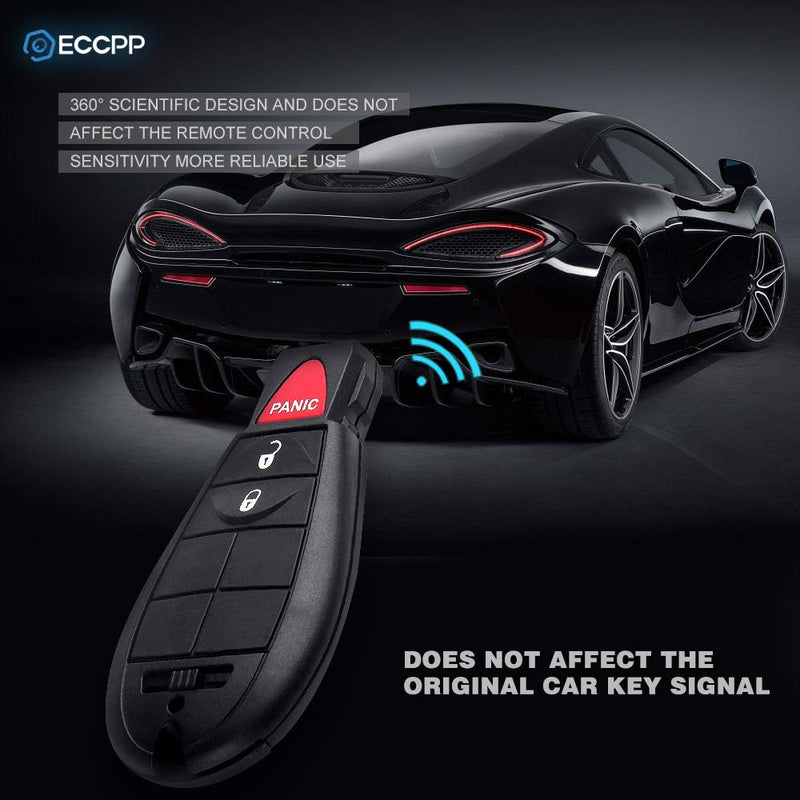  [AUSTRALIA] - ECCPP Replacement fit for 2X 3 Button Uncut Keyless Entry Remote Key Fob 08 09 10 11 12 13 14 15 dodge journey key fob Chrysler Dodge Volkswagen M3N5WY783X 433MHz
