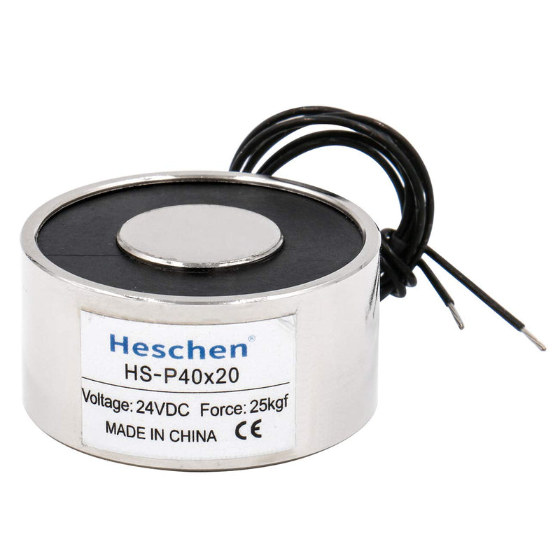  [AUSTRALIA] - Heschen electromagnet magnet P40/20, outer diameter: 40 mm, DC 24 V, 25 kg